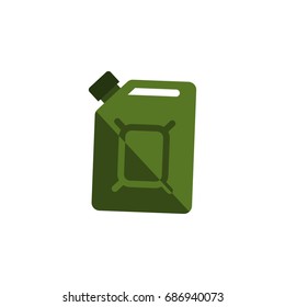 Isolated Jerrycan Flat Icon. Fuel Canister Vector Element Can Be Used For Oil, Jerrycan, Fuel Design Concept.