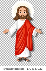 Isolated jesus cartoon character  illustration