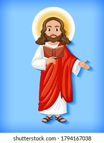 Isolated jesus cartoon character  illustration