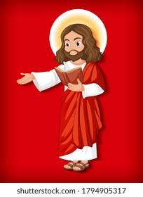 Isolated jesus cartoon character  illustration