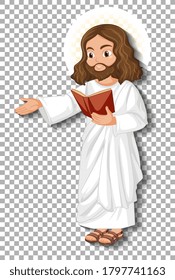 Isolated jesus cartoon character  illustration