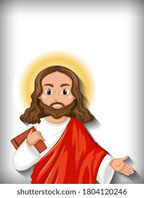 Isolated jesus cartoon character  illustration