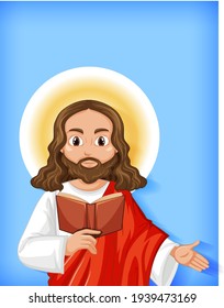 Isolated jesus cartoon character  illustration