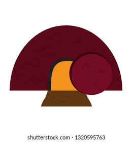 Isolated Jesus Tomb Icon. Vector Illustration Design