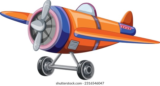 Isolated jet plane cartoon illustration