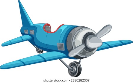 Isolated jet plane cartoon illustration