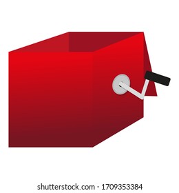 Caja de broma aislada. Día del tonto de abril - Vector