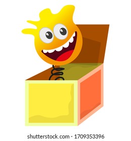 Isolated joke box. April fools day - Vector