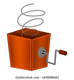 Isolated joke box image. April fools - Vector