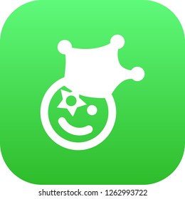 Isolated joker icon symbol on clean background. Vector clown element in trendy style.