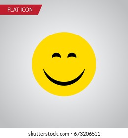 Isolated Joy Flat Icon. Smile Vector Element Can Be Used For Smile, Joy, Face Design Concept.