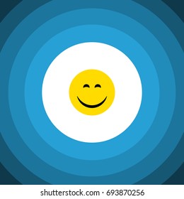 Isolated Joy Flat Icon. Smile Vector Element Can Be Used For Smile, Joy, Face Design Concept.