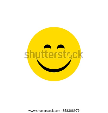Isolated Joy Flat Icon. Smile Vector Element Can Be Used For Smile, Joy, Face Design Concept.