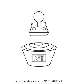 Isolated joystick animated ntf draw art digital illustration vector