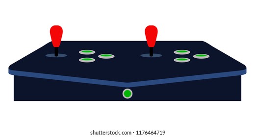 Isolated joystick for arcade machine. Vector illustrtion design