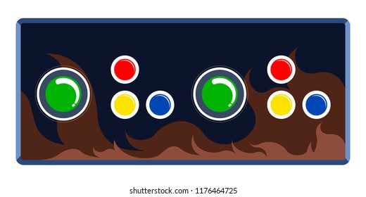 Isolated joystick for arcade machine. Vector illustrtion design