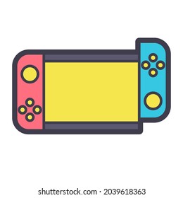 Isolated joystick with buttons and a screen Vector