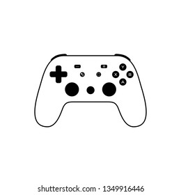 Isolated Joystick Controller Vector Flat Icon