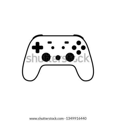 Isolated Joystick Controller Vector Flat Icon