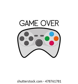 Isolated joystick on a white background, Vector illustration