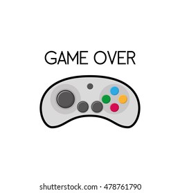 Isolated joystick on a white background, Vector illustration