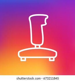 Isolated Joystick Outline Symbol On Clean Background. Vector Gamepad Element In Trendy Style.
