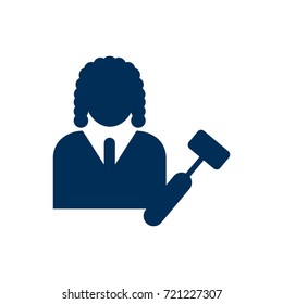 Isolated Judge Icon Symbol On Clean Background. Vector Lawyer Element In Trendy Style.