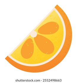 Isolado suculento laranja brilhante em estilo plano. Ícone de comida. Ilustração vetorial