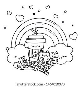 Isolated kawaii cartoon design vector illustration