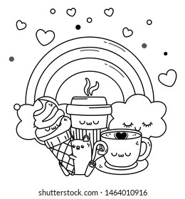 Isolated kawaii cartoon design vector illustration