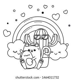 Isolated kawaii cartoon design vector illustration