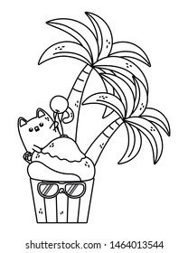 Isolated kawaii cartoon design vector illustration