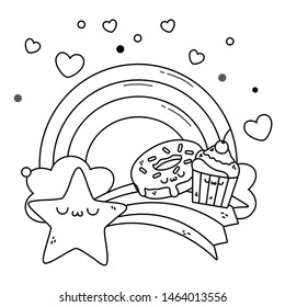 Isolated kawaii cartoon design vector illustration
