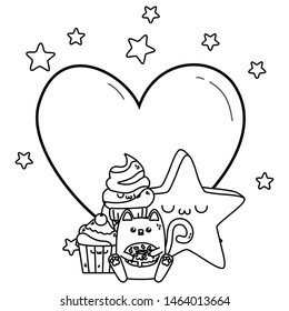 Isolated kawaii cartoon design vector illustration