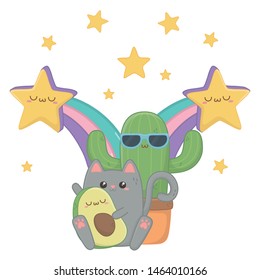 Isolated kawaii cartoons design vector illustration