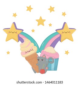 Isolated kawaii cartoons design vector illustration