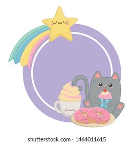 Isolated kawaii cartoons design vector illustration