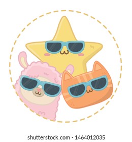 Isolated kawaii cartoons design vector illustration