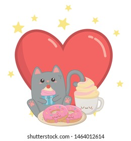 Isolated kawaii cartoons design vector illustration