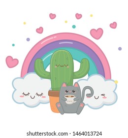 Isolated kawaii cartoons design vector illustration Isolated kawaii cartoons design vector illustration