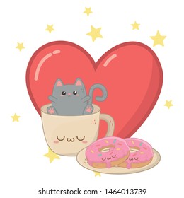 Isolated kawaii cartoons design vector illustration