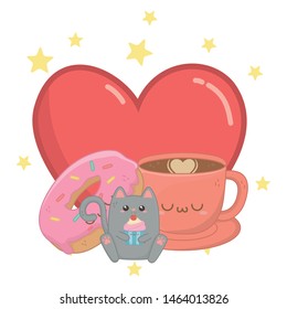 Isolated kawaii cartoons design vector illustration
