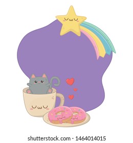 Isolated kawaii cartoons design vector illustration