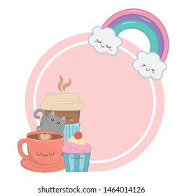Isolated kawaii cartoons design vector illustration