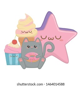 Isolated kawaii cartoons design vector illustration