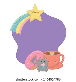 Isolated kawaii cartoons design vector illustration
