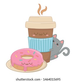 Isolated kawaii cartoons design vector illustration