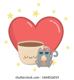 Isolated kawaii cartoons design vector illustration