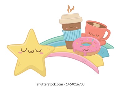 Isolated kawaii cartoons design vector illustration
