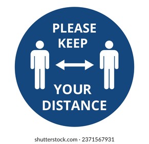 Isolated Keep your Distance Symbol
